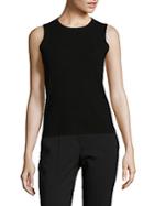 Saks Fifth Avenue Black Knitted Sleeveless Top