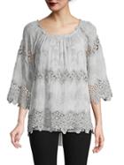 Le Marais High-low Embroidery Top