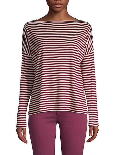Vince Striped Long-sleeve Top