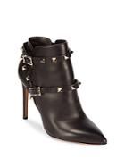 Valentino Faceted Stud Leather Booties