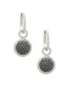 Effy 14k White Gold & Diamonds Circle Drop Earrings