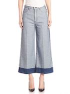 Moschino Cropped Wide Leg Jeans