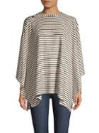 Pure Navy Striped Poncho