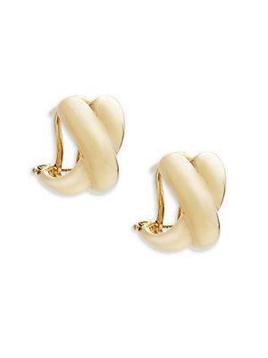 Roberto Coin Basic Gold 18k Yellow Gold Crisscross Earrings