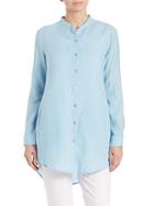 Eileen Fisher Organic Linen Button-front Shirt