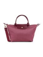 Longchamp Leather-trim Top Handle Bag