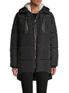 Chert Quilted Faux Fur-lined Puff Coat
