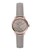 Burberry Classic Round Stainless Steel Storm Twill Check Strap Watch