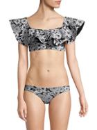 Lisa Marie Fernandez Mira Floral Flounce Bikini Set