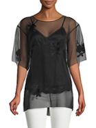 Helmut Lang Orchid Embroidered Top