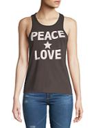 Chaser Peace Love Vintage Cotton Tank Top