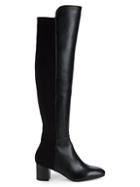 Stuart Weitzman Gillian Leather Block Heel Knee-high Boots