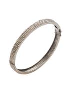 Arthur Marder Silver & Champagne Diamond Bangle Bracelet