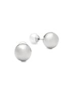 Majorica 8mm White Round Organic Pearl Back Stud Earrings