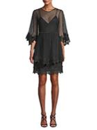 Allison New York Tiered Lace-trimmed Dress