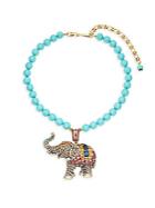 Heidi Daus Elephant Beaded Crystal Pendant Necklace