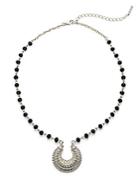 Saks Fifth Avenue Crystal Stud Pendant Necklace