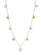 Saks Fifth Avenue 14k Yellow Gold Diamond Star Station Necklace