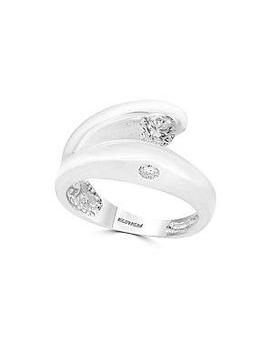 Effy 14k White Gold & Diamond Swirl Ring