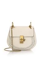 Chlo Drew Small Perforated Leather Saddle Crossbody Bag