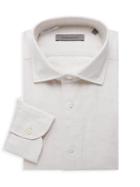 Corneliani Textured Cotton & Linen-blend Dress Shirt