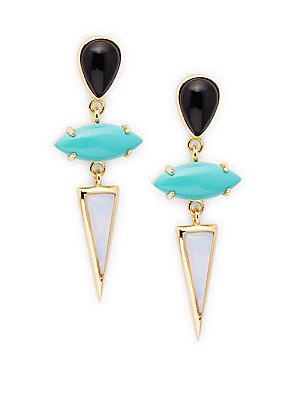 Jules Smith 14k Gold-plated Drop Earrings