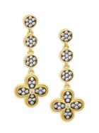 Freida Rothman 14k Gold & Crystal Drop Earrings