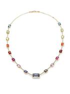 Ippolita Rock Candy Fall Rainbow Semi-precious Multi-stone & 18k Yellow Gold Station Necklace