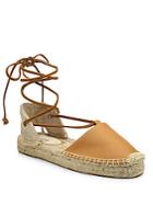 Soludos Leather Lace-up Espadrilles