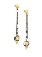 Freida Rothman Linear Pav&eacute; Bar Drop Earrings