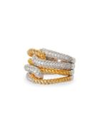 Sterling Forever Sterling Silver Crystal Interlocking Rope Knot Ring