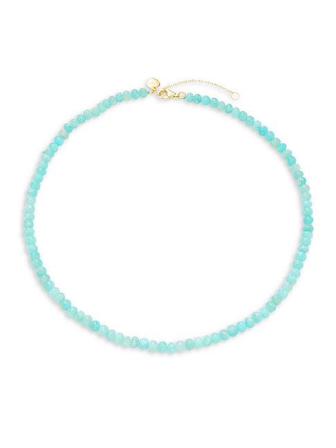 La Soula Goldplated Sterling Silver & Amazonite Necklace