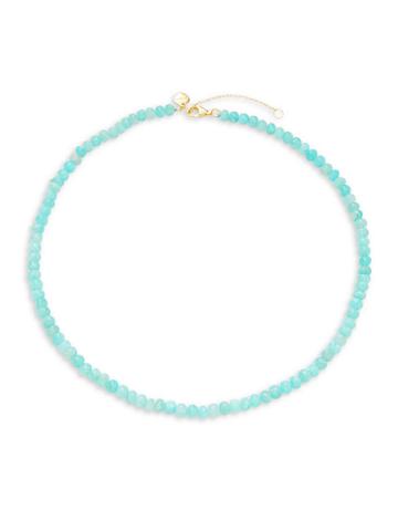 La Soula Goldplated Sterling Silver & Amazonite Necklace