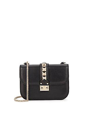 Valentino Studded Leather Convertible Clutch