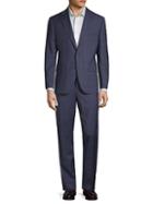Jack Victor Classic Fit Windowpane Wool Suit