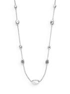 Saks Fifth Avenue Sterling Silver Pebble Station Necklace