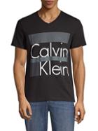 Calvin Klein Box Stripe Logo Cotton Tee