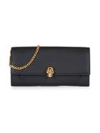 Alexander Mcqueen Pebbled Leather Flap Wallet-on-chain