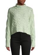 Free People Cable-knit Cotton-blend Sweater