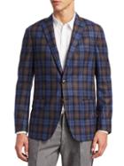 Saks Fifth Avenue Collection Plaid Suit Jacket