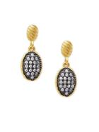 Freida Rothman Gilded Cable Sterling Silver Drop Earrings