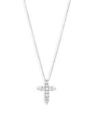 Diana M Jewels Bridal 18k White Gold & 0.70 Tcw Diamond Cross Pendant Necklace