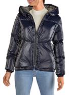 Cole Haan Glazed Down Puffer Hooded Jacket