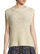 Current/elliott Knit Sleeveless Cotton Sweater