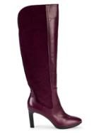 Aquatalia Ruby Leather & Suede Tall Boots