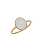 Adornia Fine Jewelry Opal And 18k Yellow Gold Solitaire Ring