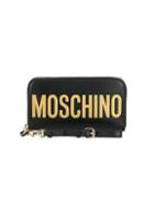 Moschino Logo Leather Wristlet Wallet