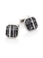 Tateossian Black Tartan Cuff Links