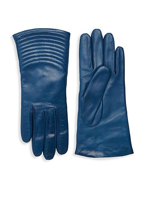 Portolano Quilted Wave Leather Gloves