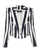 Balmain Striped Cotton Jacket
